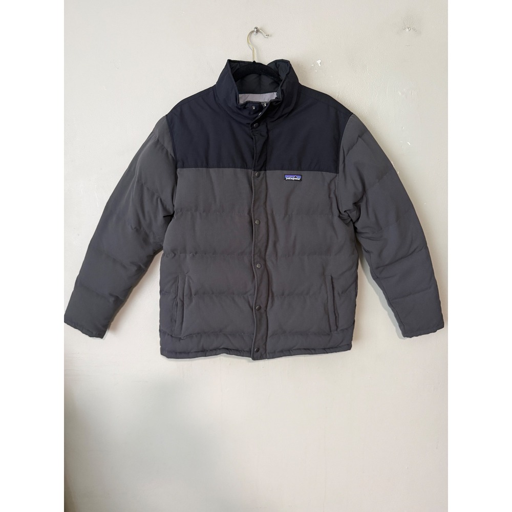Patagonia Men's  M's Bivy Down Puffer Jacket Gray Size L (SMALL STAIN)